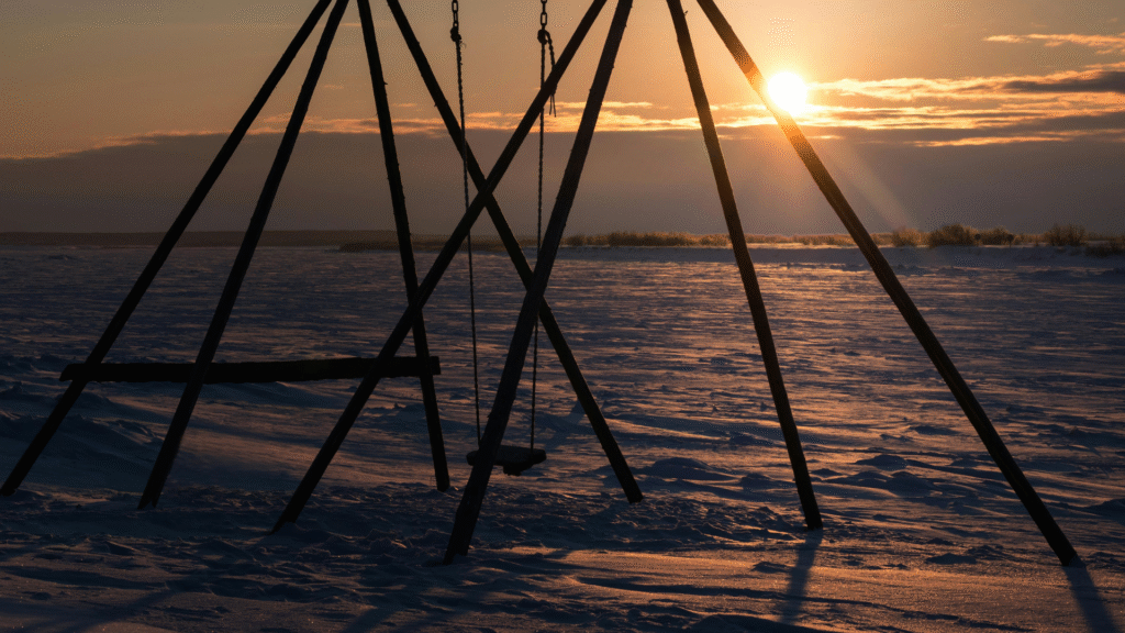 Empty Playground at Dusk
